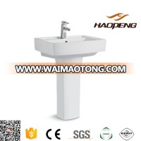 China Manufacturer SIinks Bathroom And Countertop Ceramic Pedestal Sink